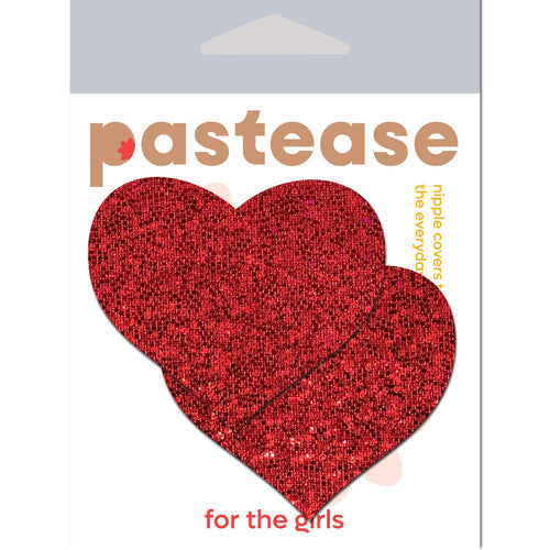 PASTEASE HEART RED GLITTER - PASHRTGLTRD5
