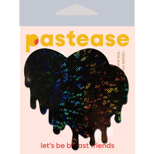 PASTEASE MELTY HEART DISCO BALL BLACK - PASHRTMELTDISBK