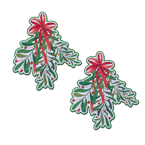 PASTEASE XMAS WINTER MISTLETOE W/ RED BOW - PASMST