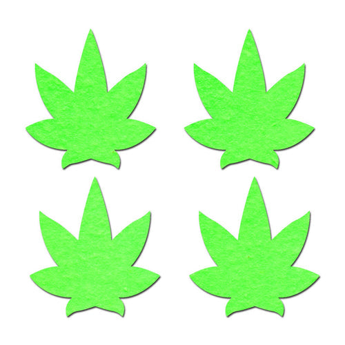PASTEASE SMALL GLOW IN THE POT LEAF NIPPLE - PASPETLFGLW5