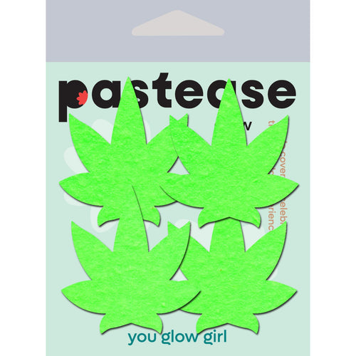 PASTEASE SMALL GLOW IN THE POT LEAF NIPPLE - PASPETLFGLW5