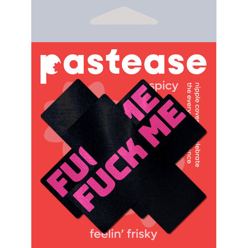 PASTEASE LIQUID BLACK CROSS PINK FUCK ME - PASPLSFME5