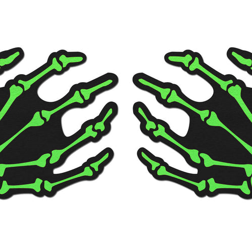 PASTEASE NEON GREEN SKELETON HANDS - PASSKHNGR5