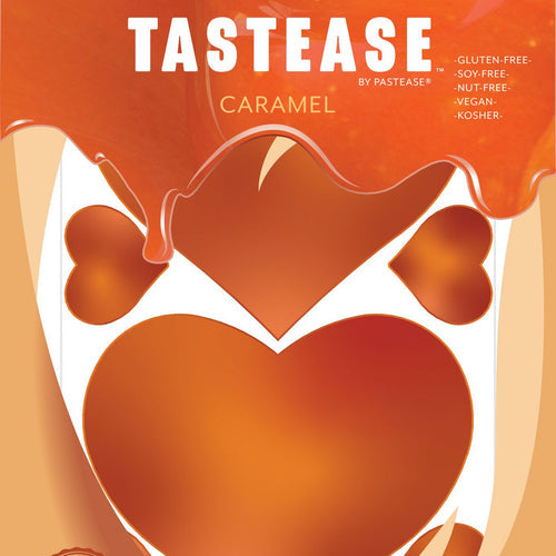 TASTEASE CARAMEL EDIBLE NIPPLE PASTIES & PECKER WRAPS - PASTTSCAR