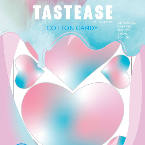 TASTEASE COTTON CANDY EDIBLE NIPPLE PASTIES & PECKER WRAPS - PASTTSCC