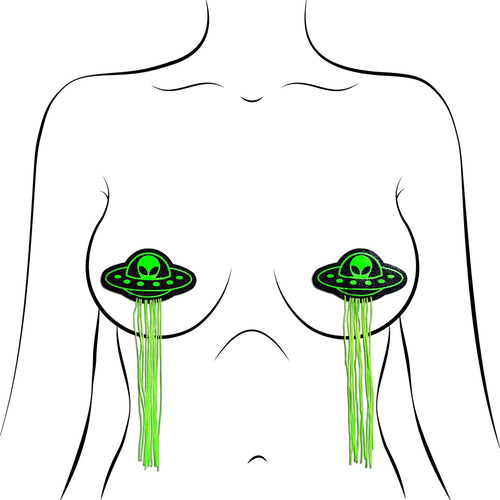 PASTEASE UFO ALIEN TASSELS GLOW IN THE DARK - PASUFOTAS