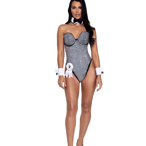 PB148 - 8PC Playboy Rhinestone Bunny