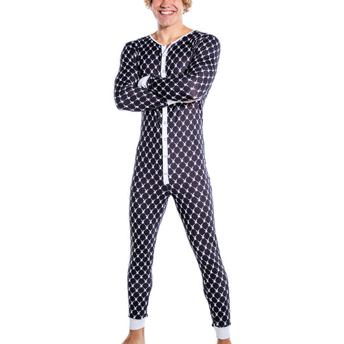 PBLI171 - Playboy Mens Bunny Cozy Lounge Union Suit