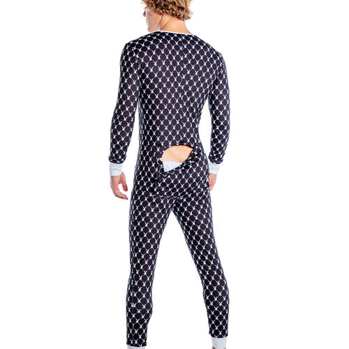 PBLI171 - Playboy Mens Bunny Cozy Lounge Union Suit