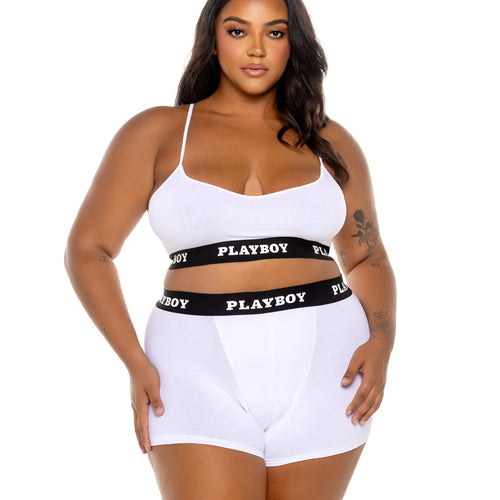 PBLI172 - Playboy Bunny Sport Lounge Bralette 2pc Set