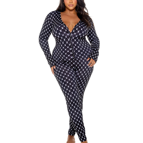 PBLI173 - Playboy Bunny Cozy Lounge Union Suit
