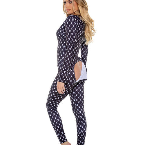 PBLI173 - Playboy Bunny Cozy Lounge Union Suit