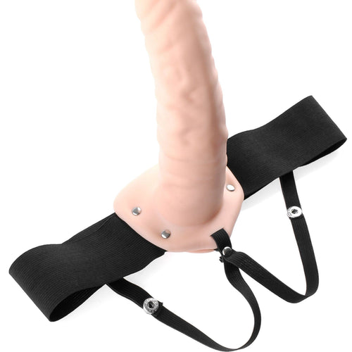 FETISH FANTASY 8IN HOLLOW STRAP ON FLESH - PD336021
