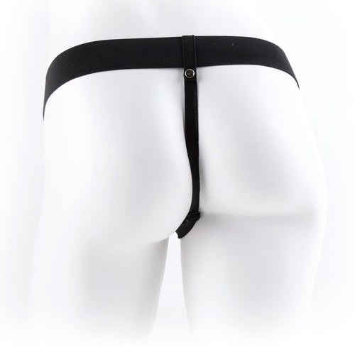 FETISH FANTASY 9 HOLLOW STRAP ON W/BALLS FLESH " - PD337421