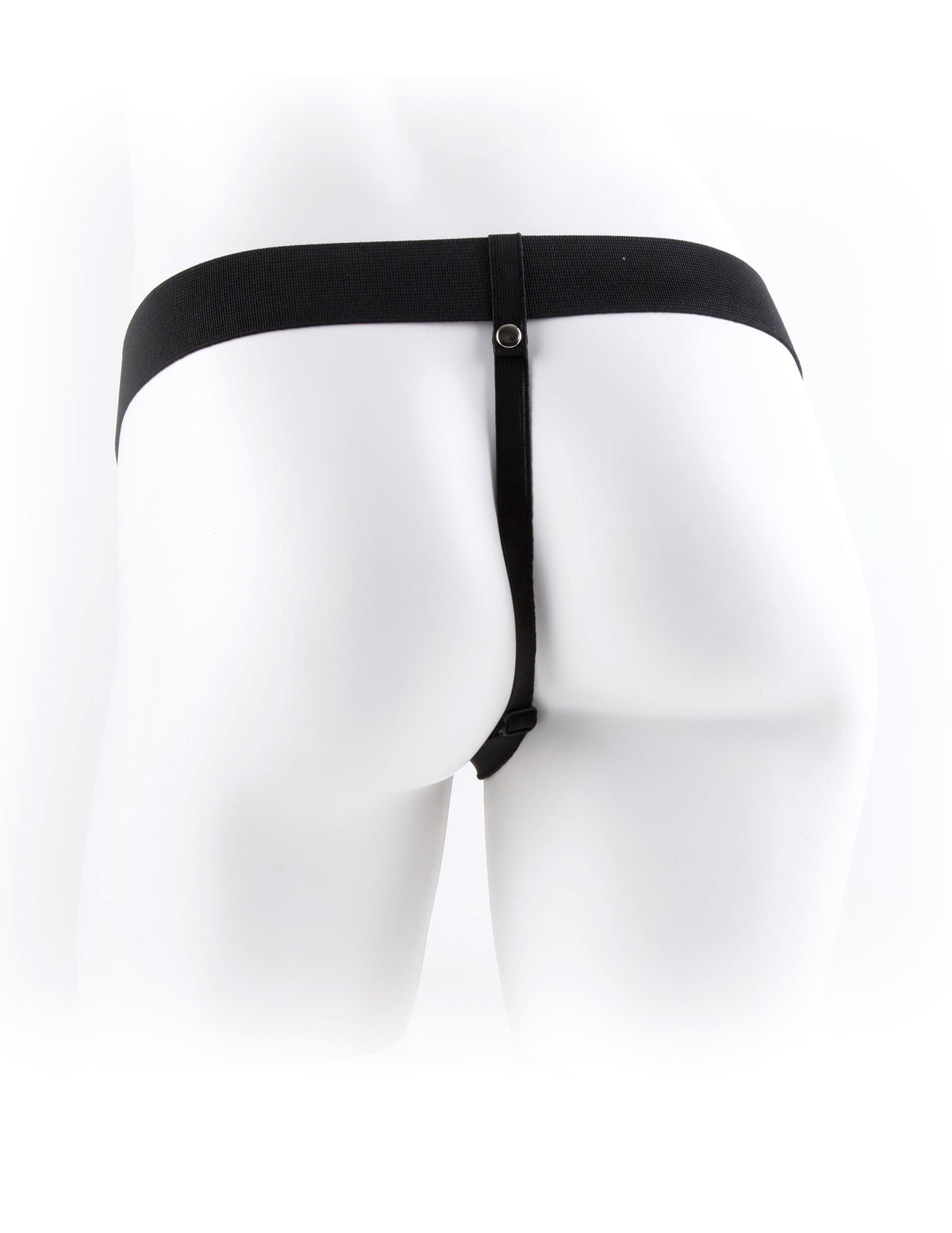 FETISH FANTASY 9 VIBRATING HOLLOW STRAP ON W/BALLS BROWN " - PD337729