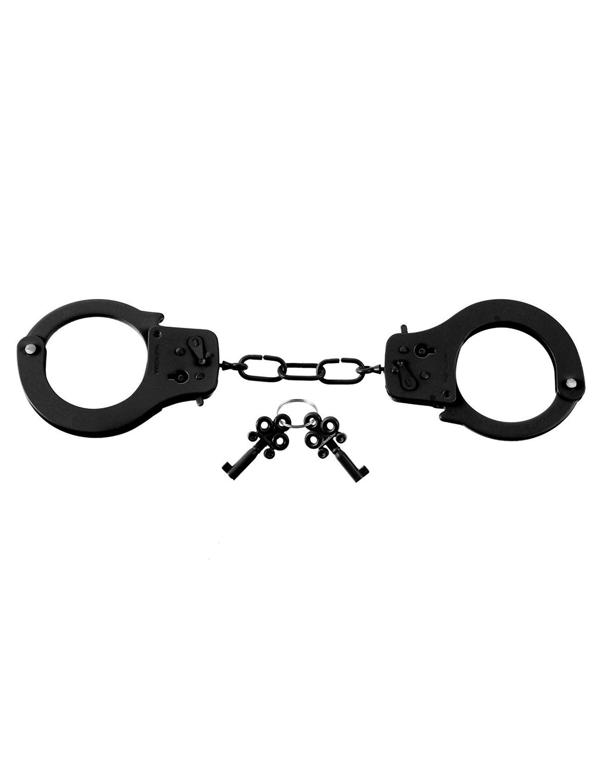 FETISH FANTASY DESIGNER BLACK METAL HANDCUFFS
