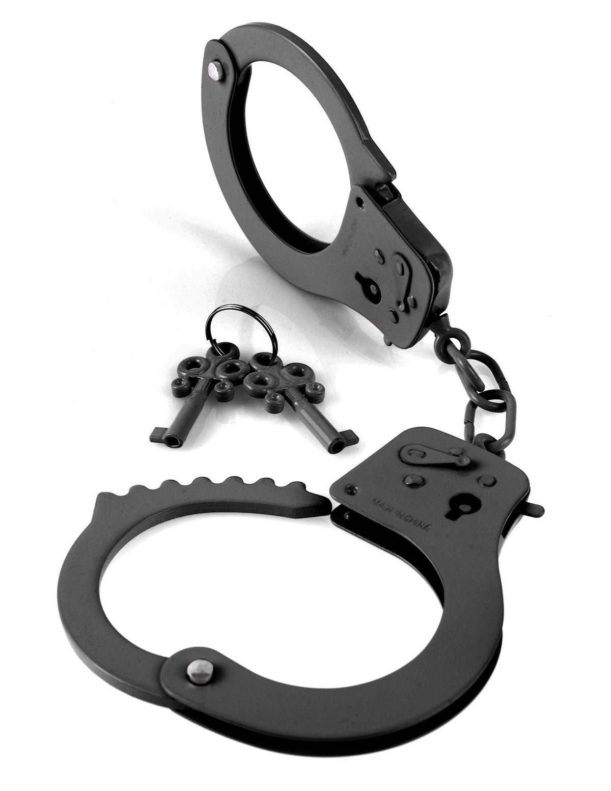 FETISH FANTASY DESIGNER BLACK METAL HANDCUFFS - PD380123