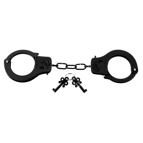 FETISH FANTASY DESIGNER BLACK METAL HANDCUFFS