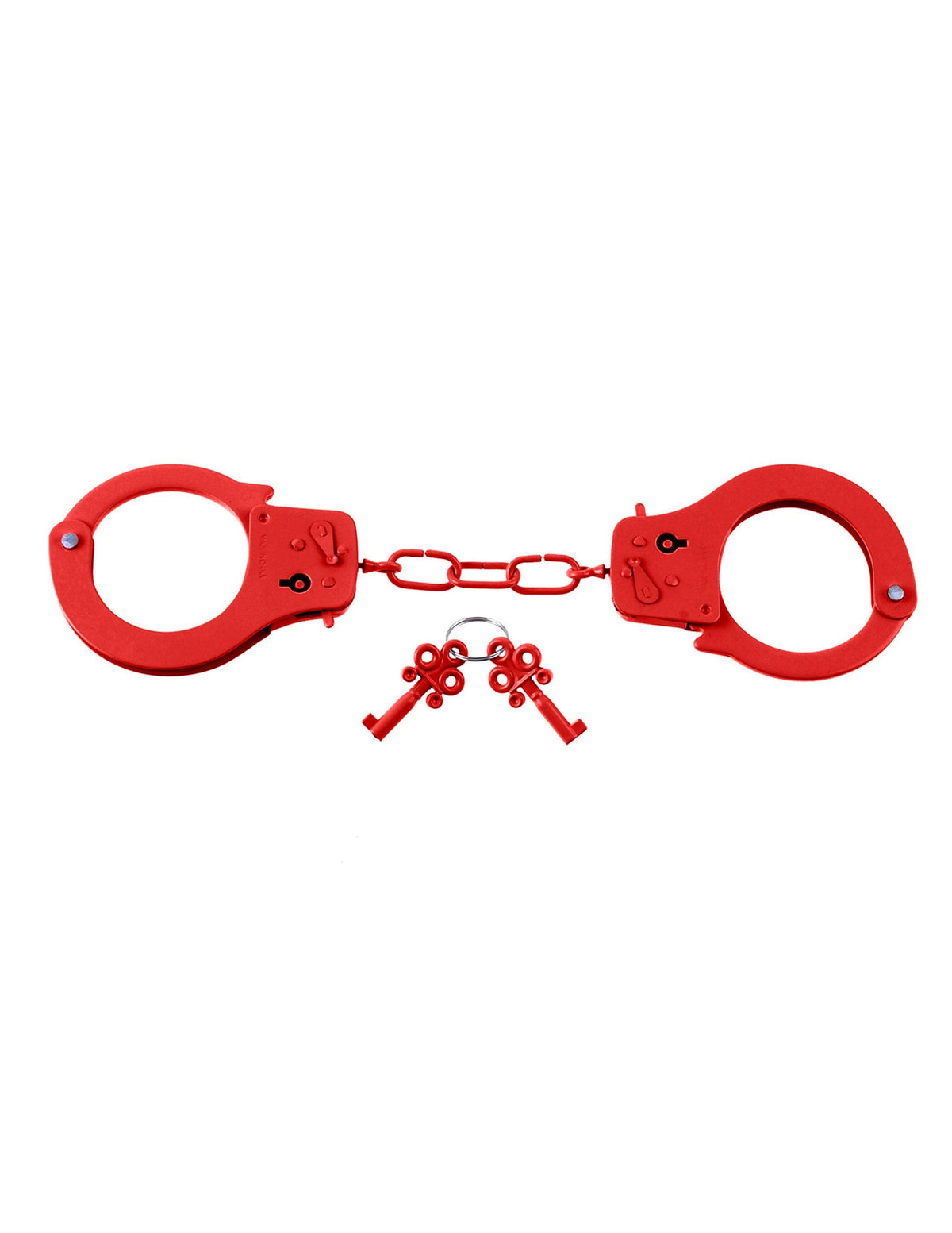 FETISH FANTASY DESIGNER RED METAL HANDCUFFS
