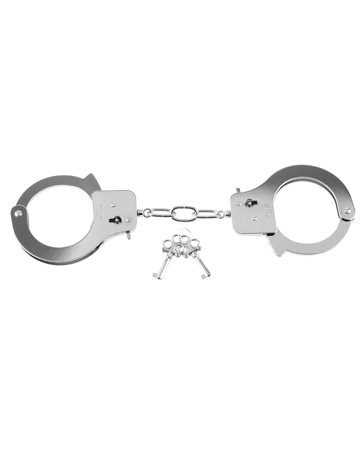 FETISH FANTASY DESIGNER SILVER METAL HANDCUFFS