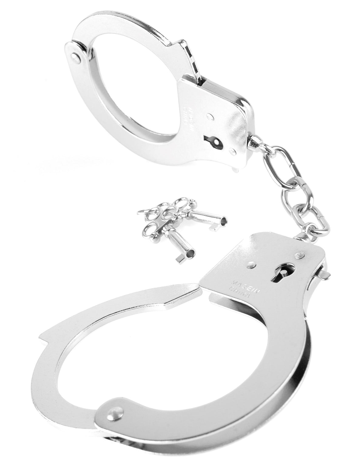 FETISH FANTASY DESIGNER SILVER METAL HANDCUFFS