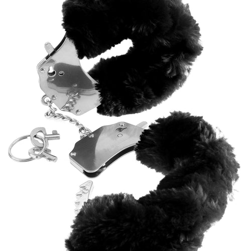 FETISH FANTASY ORIGINAL FUR HANDCUFFS-BLACK