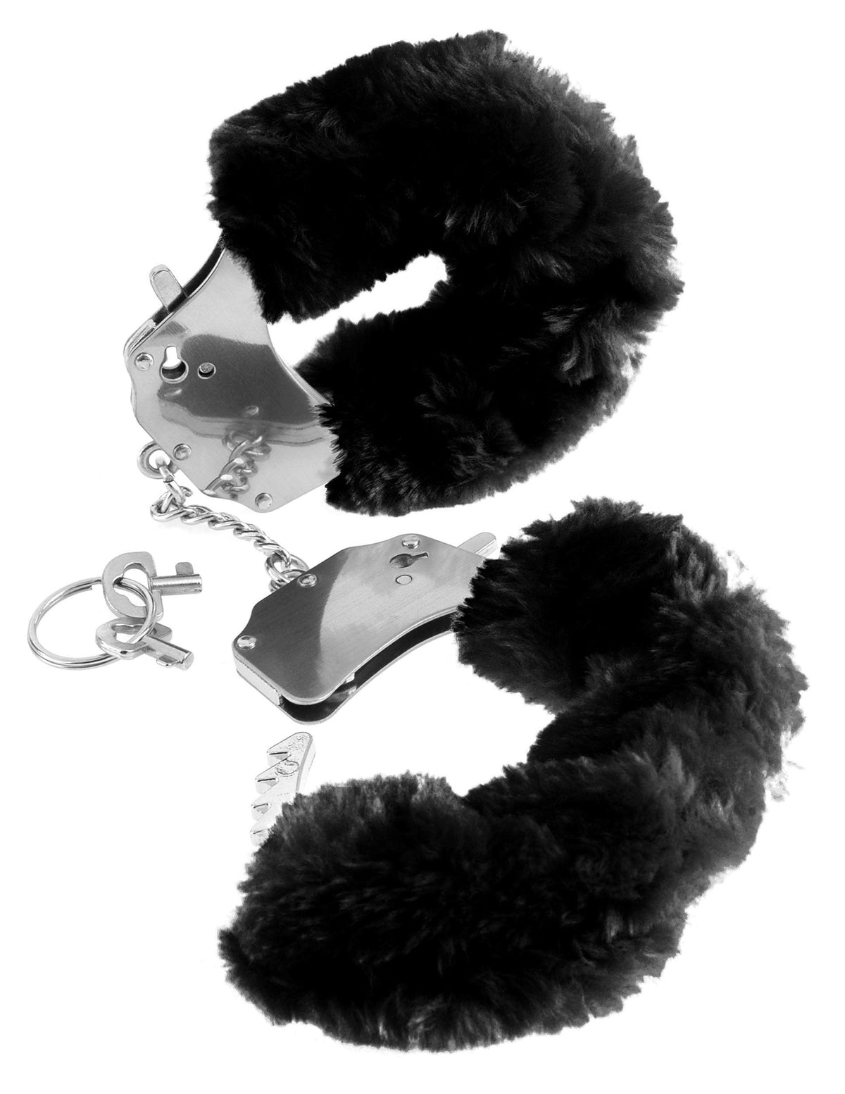 FETISH FANTASY ORIGINAL FUR HANDCUFFS-BLACK - PD380423