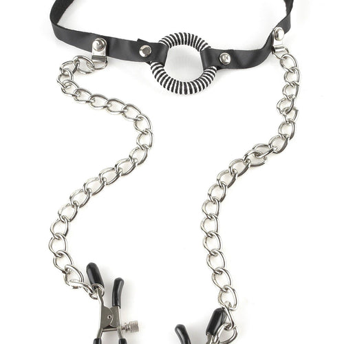 FETISH FANTASY O-RING GAG NIPPLE CLAMPS