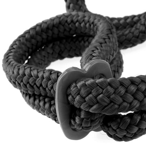 FETISH FANTASY SILK ROPE LOVE CUFFS BLACK - PD386723