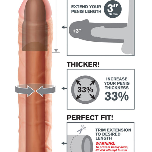 FANTASY X-TENSIONS PERFECT EXTENSION 3IN FLESH - PD411221