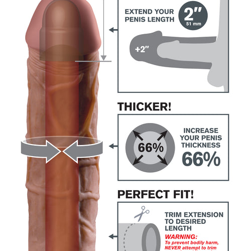 FANTASY X-TENSIONS MEGA EXTENSION 2IN BROWN - PD411429