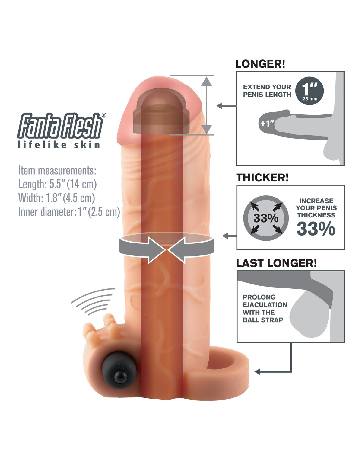 FANTASY X-TENSIONS VIBRATING REEL FEEL 1IN EXTENSION F - PD411821