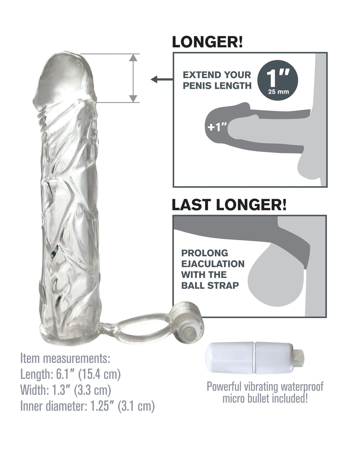 FANTASY X-TENSIONS VIBRATING SUPER SLEEVE - PD413420
