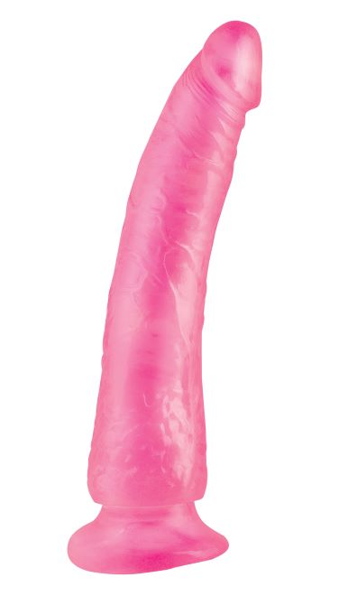 BASIX RUBBER WORKS 7IN PINK SLIM DONG W/ SUCTION CUP - PD422311