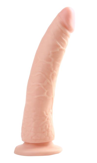 BASIX RUBBER WORKS 7IN FLESH SLIM DONG W/ SUCTION CUP - PD422321