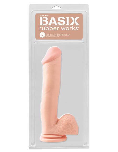 BASIX RUBBER WORKS 12IN DONG W/SUCTION FLESH - PD423121