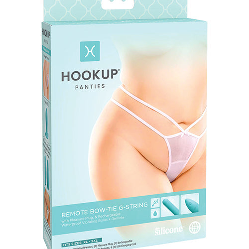 (D) HOOKUP PANTIES BOW TIE G-STRING XL-XXL - PD483819