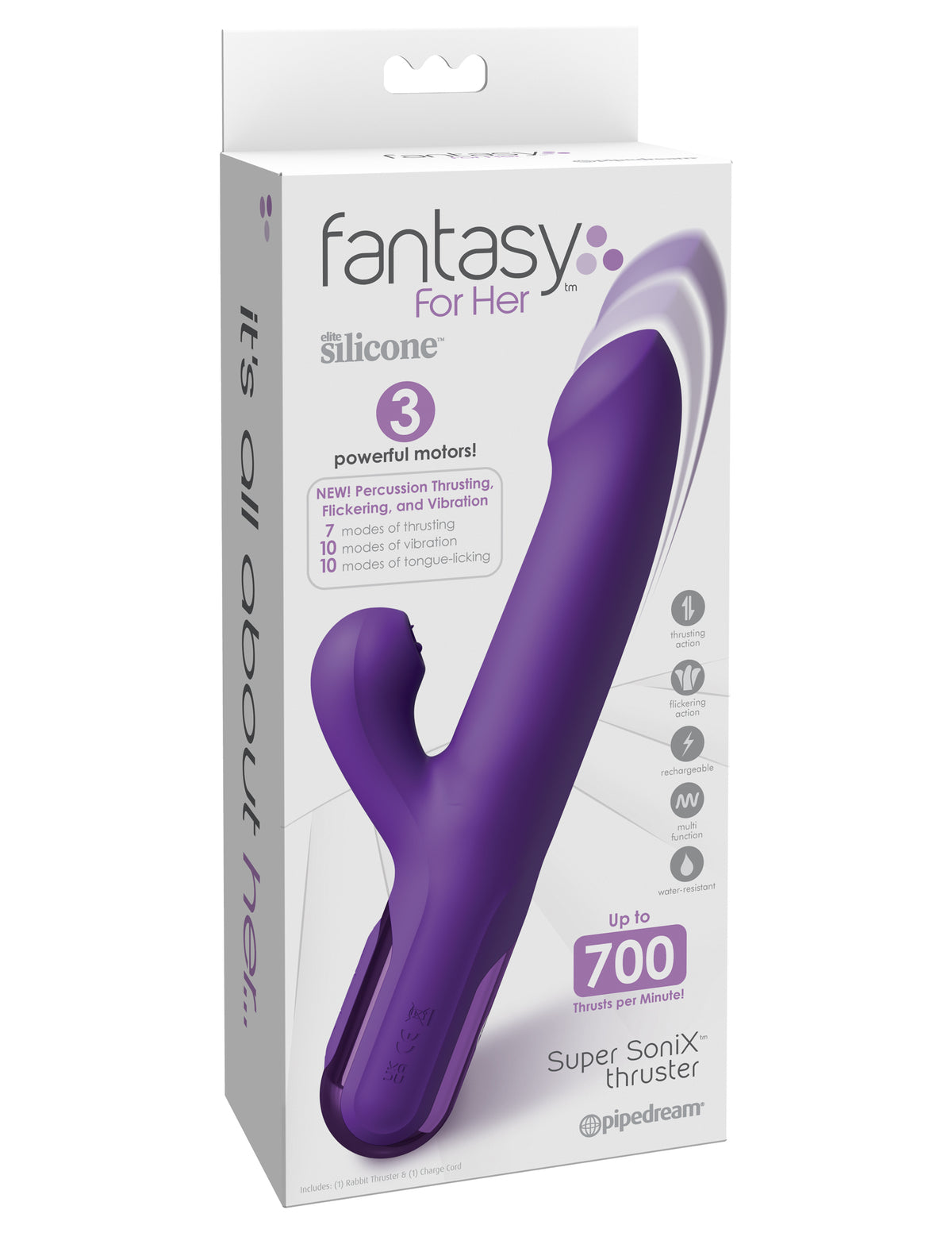 FANTASY FOR HER SUPER SONIX THRUSTER - PURPLE - PD497112