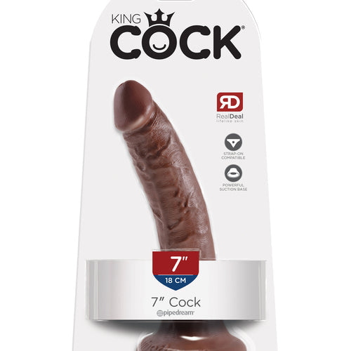 KING COCK 7 IN COCK BROWN - PD550229