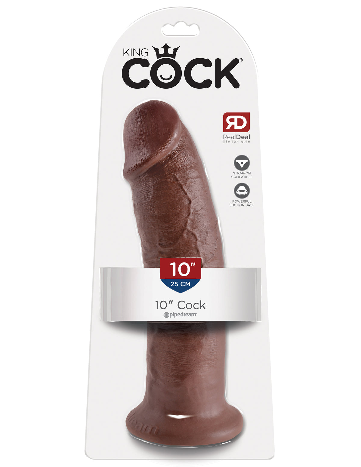 KING COCK 10 IN COCK BROWN - PD550529