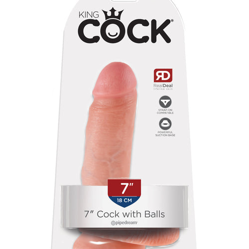 KING COCK 7 IN COCK W/BALLS FLESH - PD550621