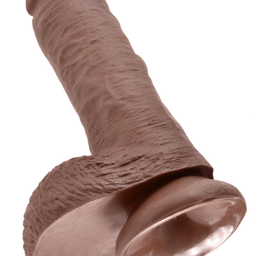 KING COCK 8 IN COCK W/BALLS BROWN - PD550729