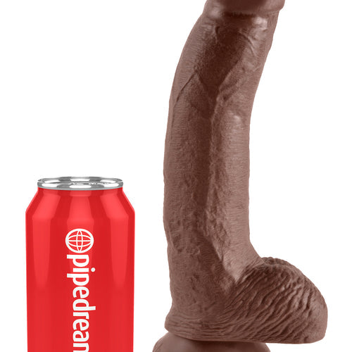 KING COCK 9 IN COCK W/BALLS BROWN - PD550829
