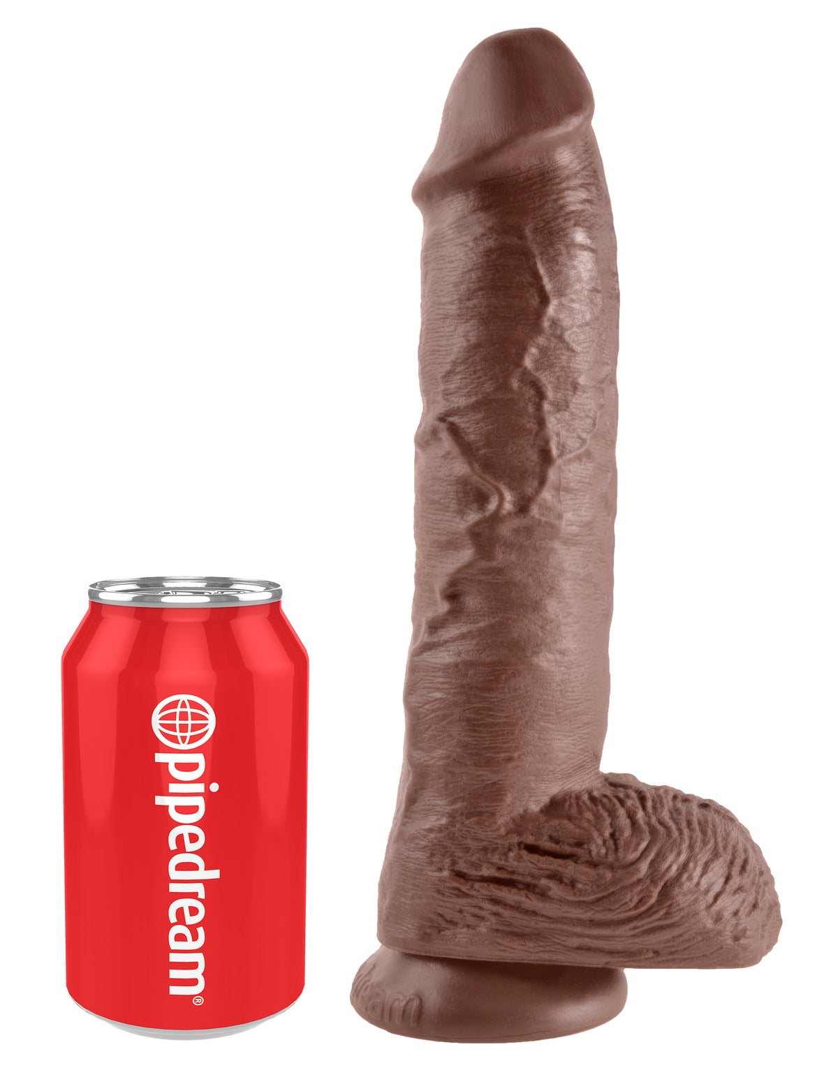 KING COCK 10 IN COCK W/BALLS BROWN - PD550929