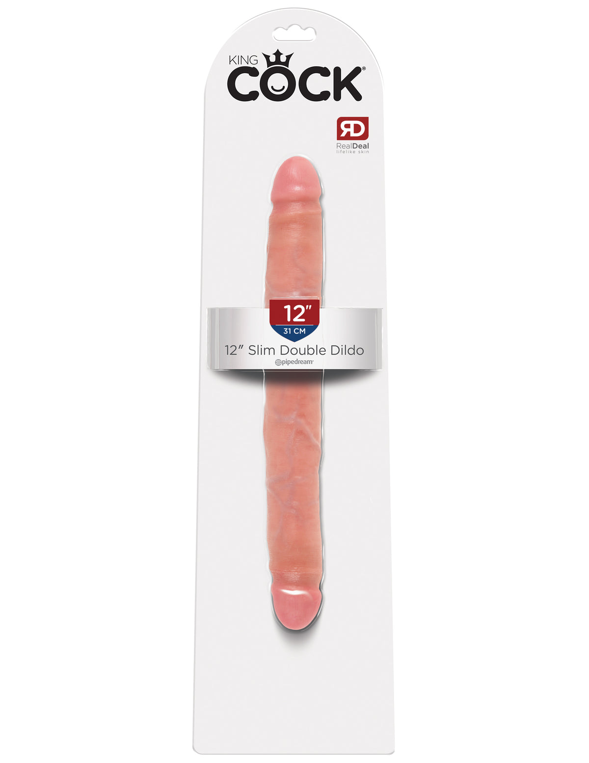 KING COCK 12 IN SLIM DOUBLE DILDO FLESH - PD551621