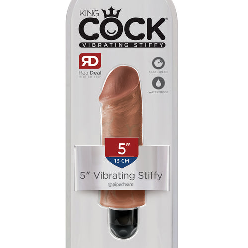KING COCK 5 IN VIBRATING STIFFY TAN - PD552022
