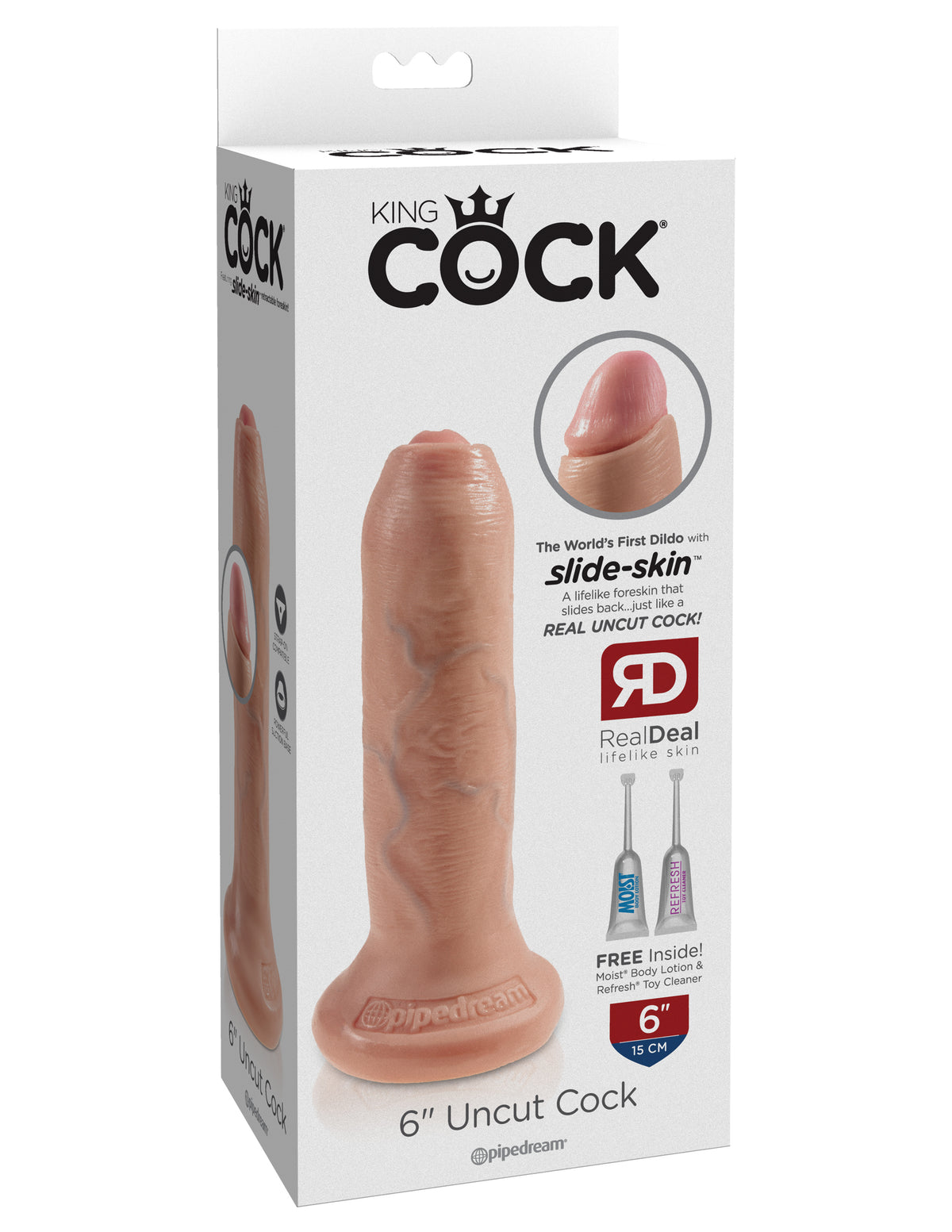 KING COCK 6 IN UNCUT LIGHT - PD556021