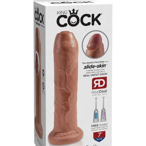 KING COCK 7 IN UNCUT TAN - PD556122