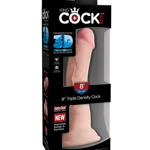 KING COCK PLUS 8 IN TRIPLE DENSITY COCK LIGHT - PD571521