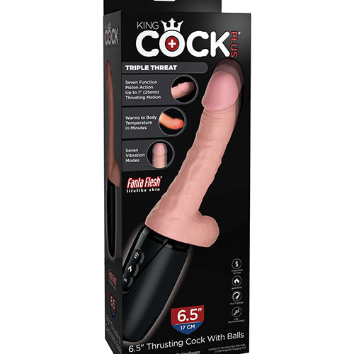 KING COCK PLUS 6.5 IN THRUSTING COCK W/ BALLS - PD572821